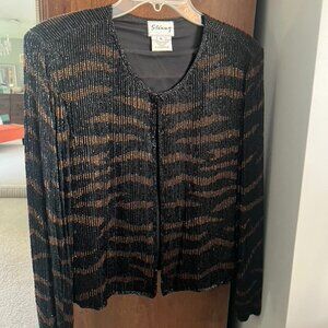 Stenay Sequin Animal Print Evening Jacket-L